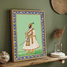 Chhatrapati Shivaji Maharaj Mughal Style Portrait | Royal Maratha King Art | Giclée Fine Art Print 2 : 3 Vertical Premium Wall Art Canvas by MeriDeewar