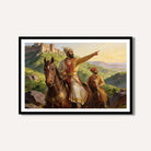 Chhatrapati Shivaji Maharaj on Horseback Wall Art | Classical Oil Painting Print 3 : 2 Horizontal Premium Wall Art Canvas by MeriDeewar
