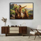 Chhatrapati Shivaji Maharaj on Horseback Wall Art | Classical Oil Painting Print 3 : 2 Horizontal Premium Wall Art Canvas by MeriDeewar