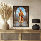 Chhatrapati Shivaji Maharaj Regal Portrait Painting | Vertical Black Framed Wall Art 3 : 4 Vertical Premium Wall Art Canvas by MeriDeewar