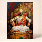 Chhatrapati Shivaji Maharaj Regal Portrait | Vertical Borderless Art Frame Poster Premium Wall Art Canvas by MeriDeewar