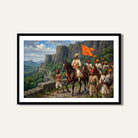 Chhatrapati Shivaji Maharaj With Maratha Army Painting | Horizontal  Black Framed Wall Art 3 : 2 Horizontal Premium Wall Art Canvas by MeriDeewar