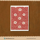 Chinese Ornamental Red floral pattern 3 : 4 Vertical New Premium Wall Art Canvas by MeriDeewar