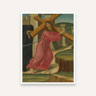 Christ Carrying the Cross Painting for Home | Spiritual Wall Art | Giclée Fine Art Print 3 : 4 Vertical Premium Wall Art Canvas by MeriDeewar