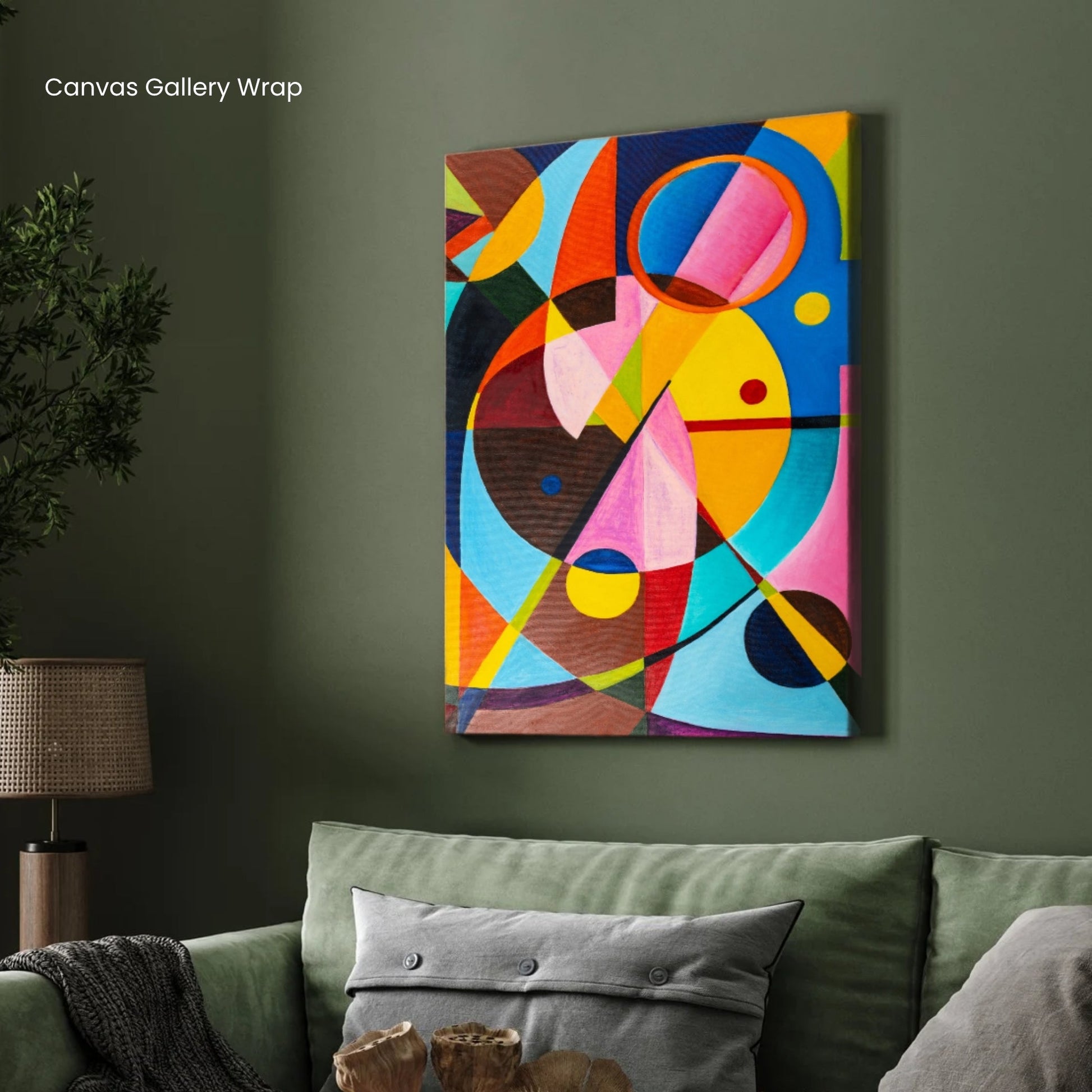 Chromatic Geometry – Bold Modern Abstract Wall Art 2 : 3 Vertical Premium Wall Art Canvas by MeriDeewar