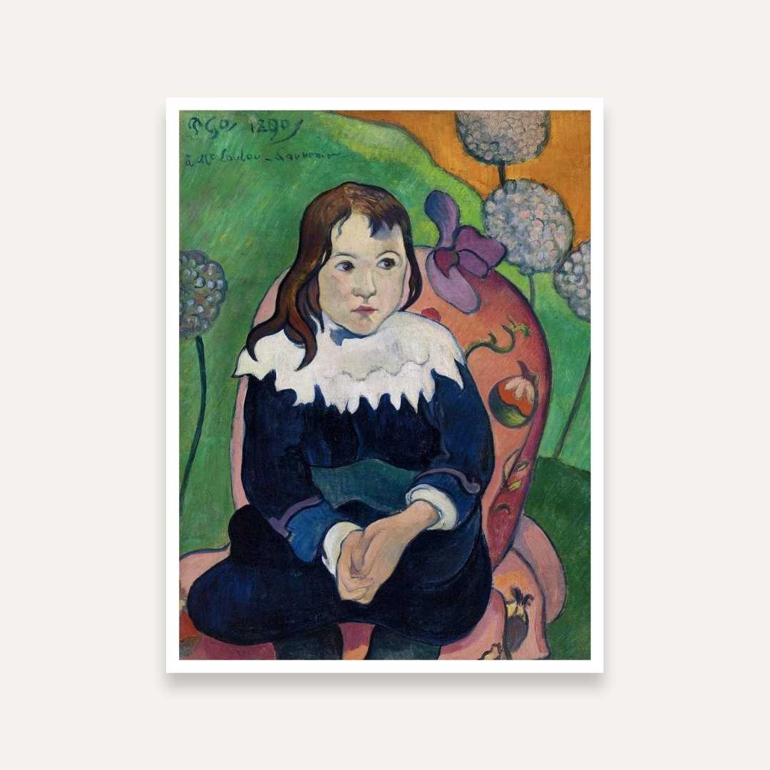 Classic Portrait Painting for Living Room – Paul Gauguin Mr. Loulou | Giclée Fine Art Print 3 : 4 Vertical Premium Wall Art Canvas by MeriDeewar
