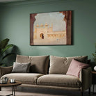 Classical Agra Palace Oil Painting | Horizontal Framed Print 4 : 3 Horizontal Premium Wall Art Canvas by MeriDeewar