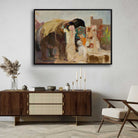 Classical Jaipur Painting the Elephant Oil Painting | Horizontal Framed Print 4 : 3 Horizontal Premium Wall Art Canvas by MeriDeewar