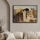Classical Jaipur Painting the Elephant Oil Painting | Horizontal Framed Print 4 : 3 Horizontal Premium Wall Art Canvas by MeriDeewar