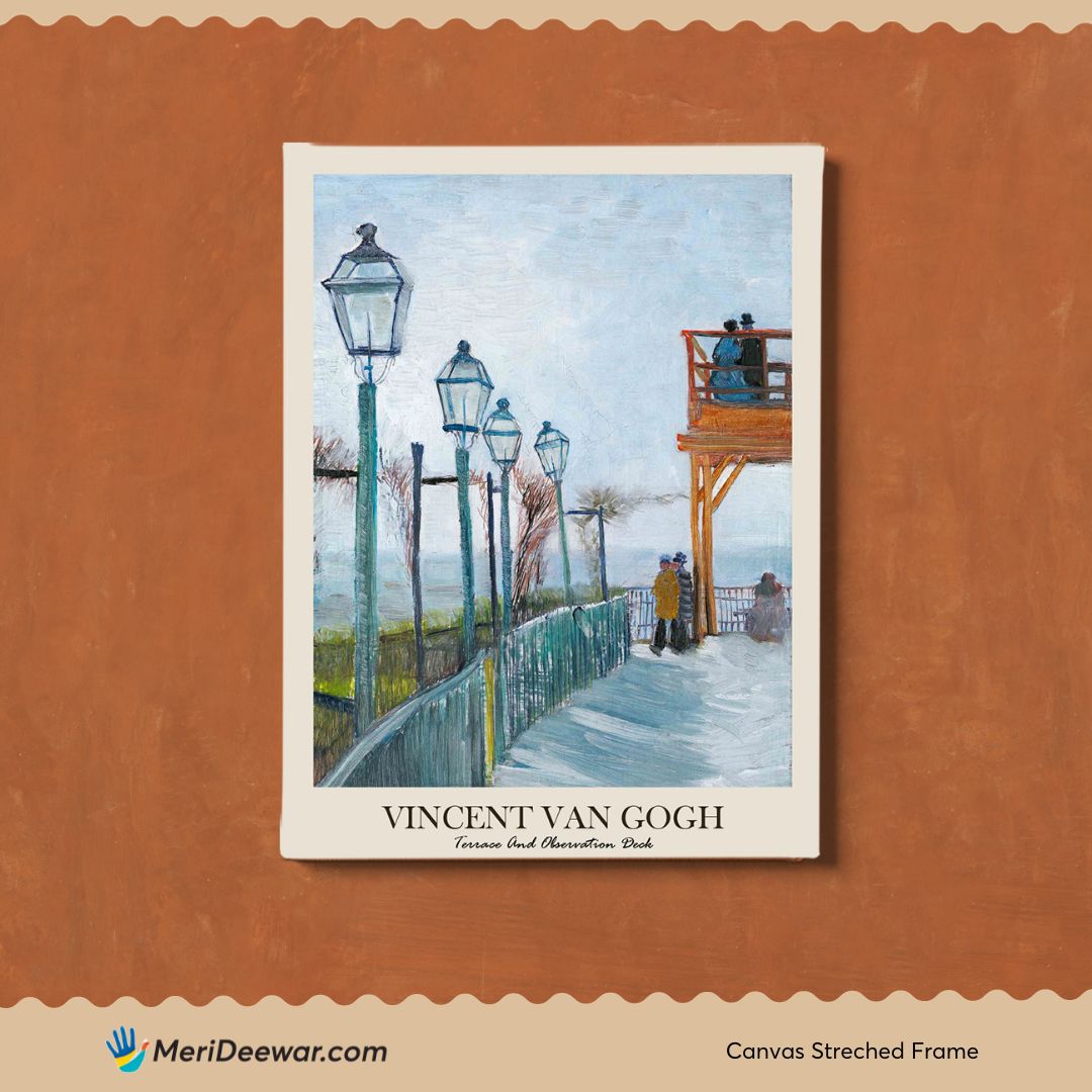 Claude Monet and Vincent Van ogh Wall Art Set of 6 Walls Premium Wall Art Canvas by MeriDeewar