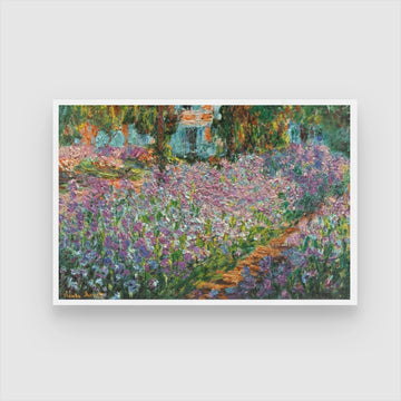 Claude Monet: Irises in Giverny | Impressionist Masterpiece Canvas Wall Art 5 : 4 Horizontal Premium Wall Art Canvas by MeriDeewar