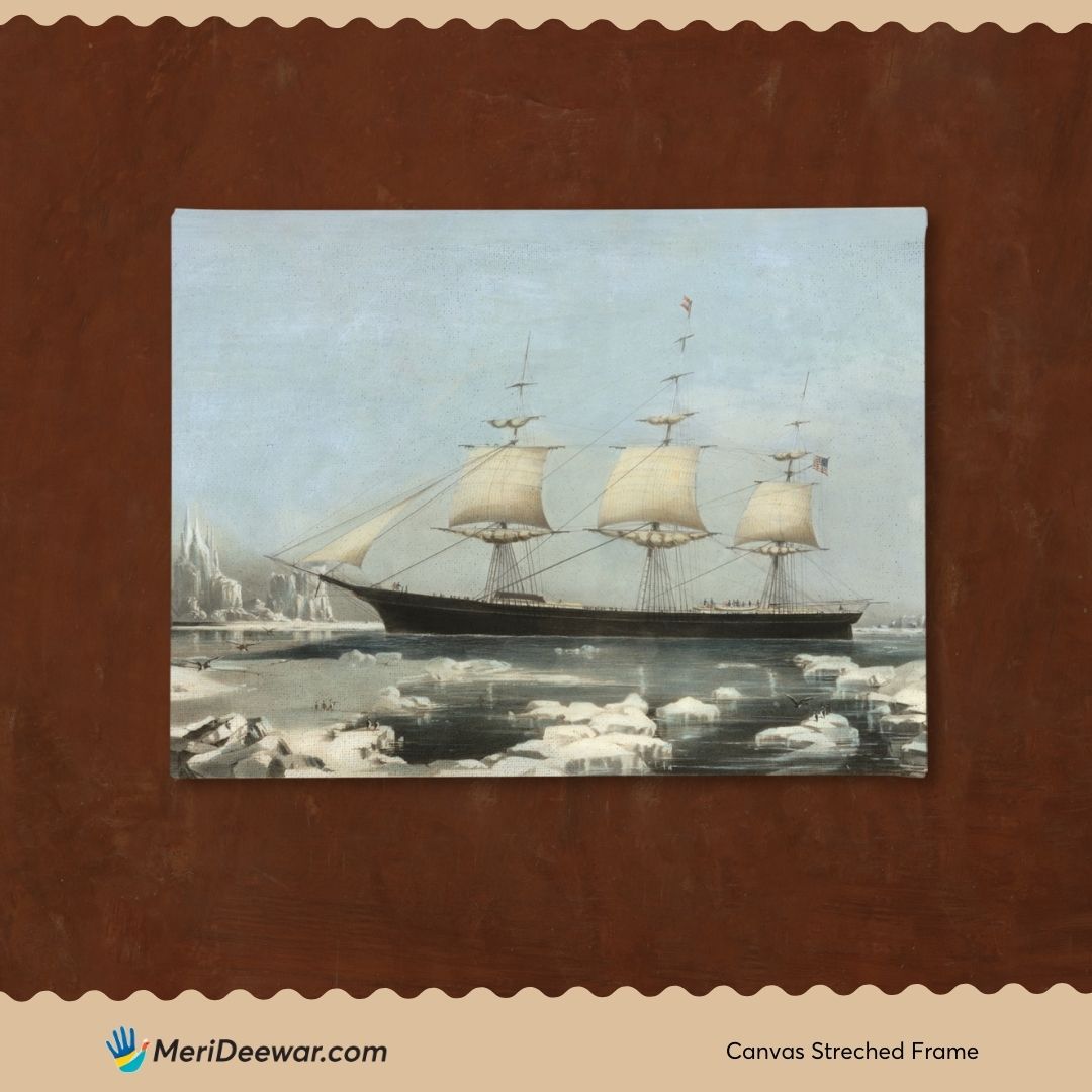 Clipper ship Red Jacket 3 : 4 Horizontal New Premium Wall Art Canvas by MeriDeewar