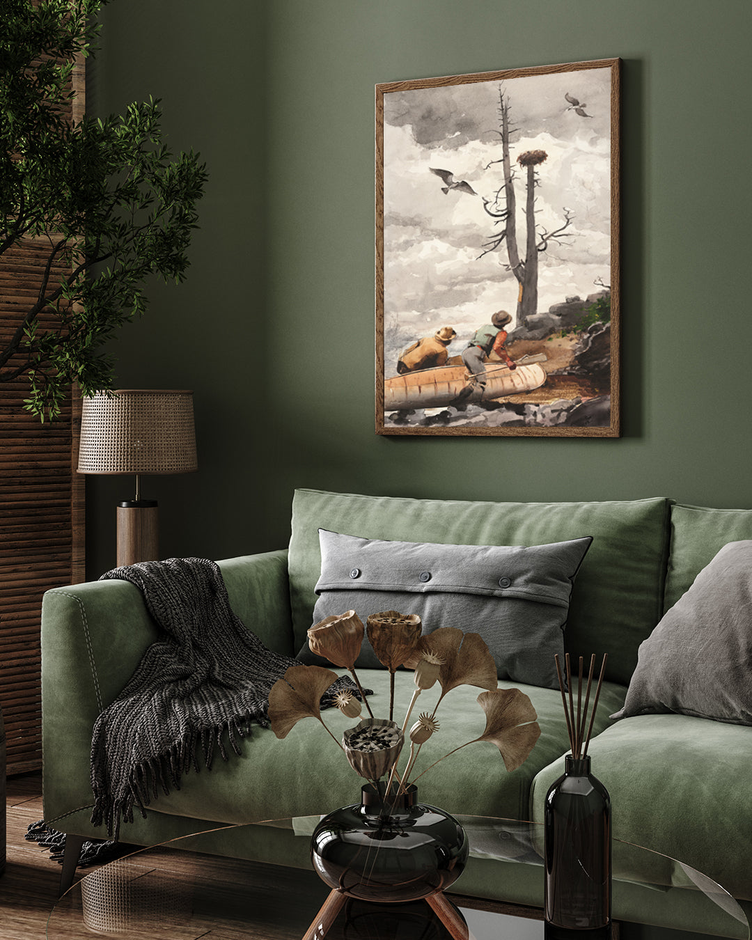Cloudy Sky With Birds by Winslow Homer 3 : 4 Vertical New Premium Wall Art Canvas by MeriDeewar