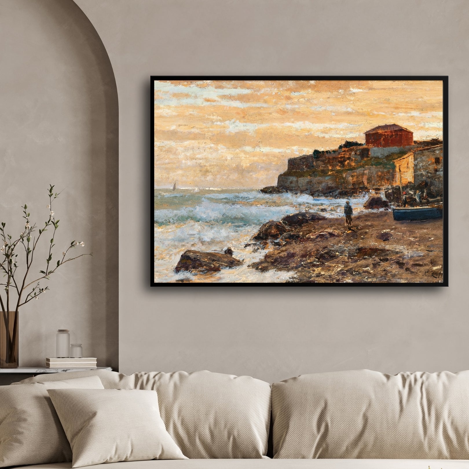 Coastal Impressionist Wall Art 2 : 3 Horizontal Premium Wall Art Canvas by MeriDeewar