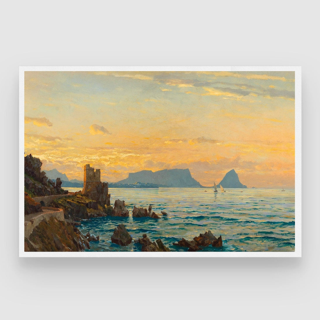 Coastal Sunset Wall Art 2 : 3 Horizontal Premium Wall Art Canvas by MeriDeewar