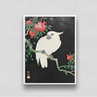 Cockatoo and Pomegranate by Ohara Koson 3 : 4 Vertical New Premium Wall Art Canvas by MeriDeewar