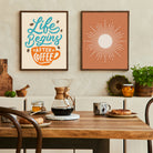 Coffee Quotes Wall Art Set Of 2 Walls Premium Wall Art Canvas by MeriDeewar