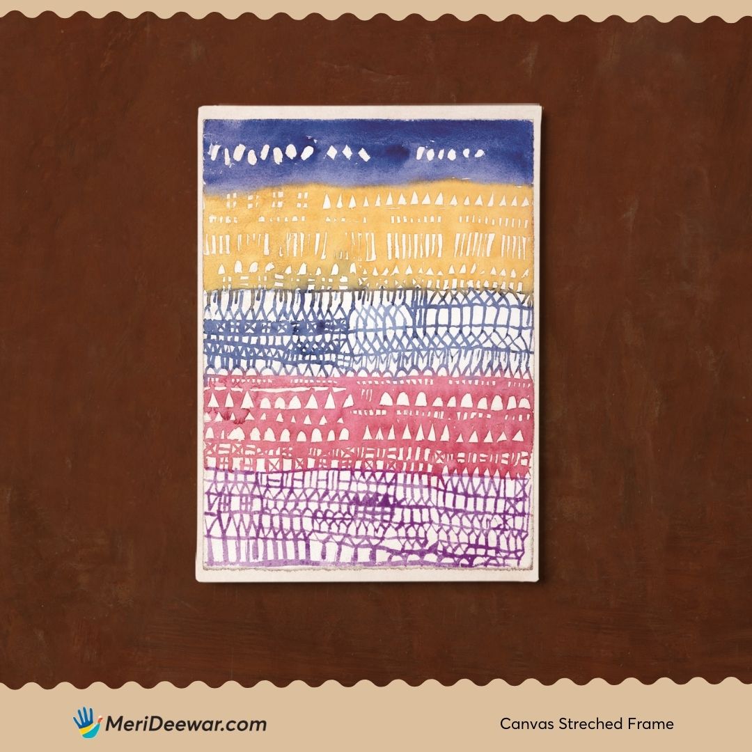 Colorful Abstract Design Artwork 3 : 4 Vertical New Premium Wall Art Canvas by MeriDeewar