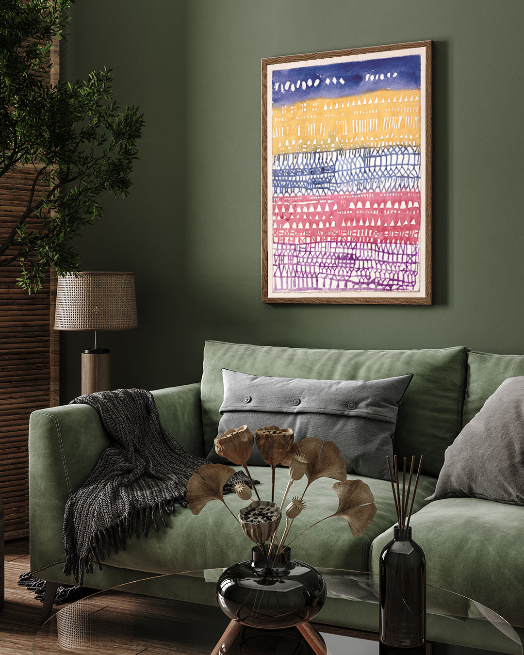 Colorful Abstract Design Artwork 3 : 4 Vertical New Premium Wall Art Canvas by MeriDeewar