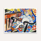 Colorful Child Portrait Painting for Living Room | Matisse-Style Wall Art | Giclée Print 4 : 3 Horizontal Premium Wall Art Canvas by MeriDeewar