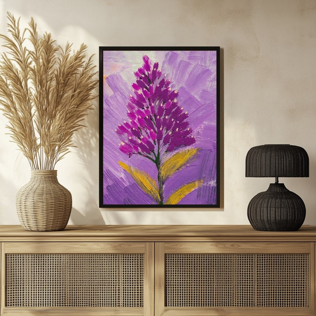 Colorful Cockscomb Painting - Enhance Your Space - MeriDeewar 3 : 4 Vertical New Premium Wall Art Canvas by MeriDeewar