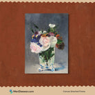 Colorful Flowers in the Vase by Édouard Manet 3 : 4 Vertical New Premium Wall Art Canvas by MeriDeewar