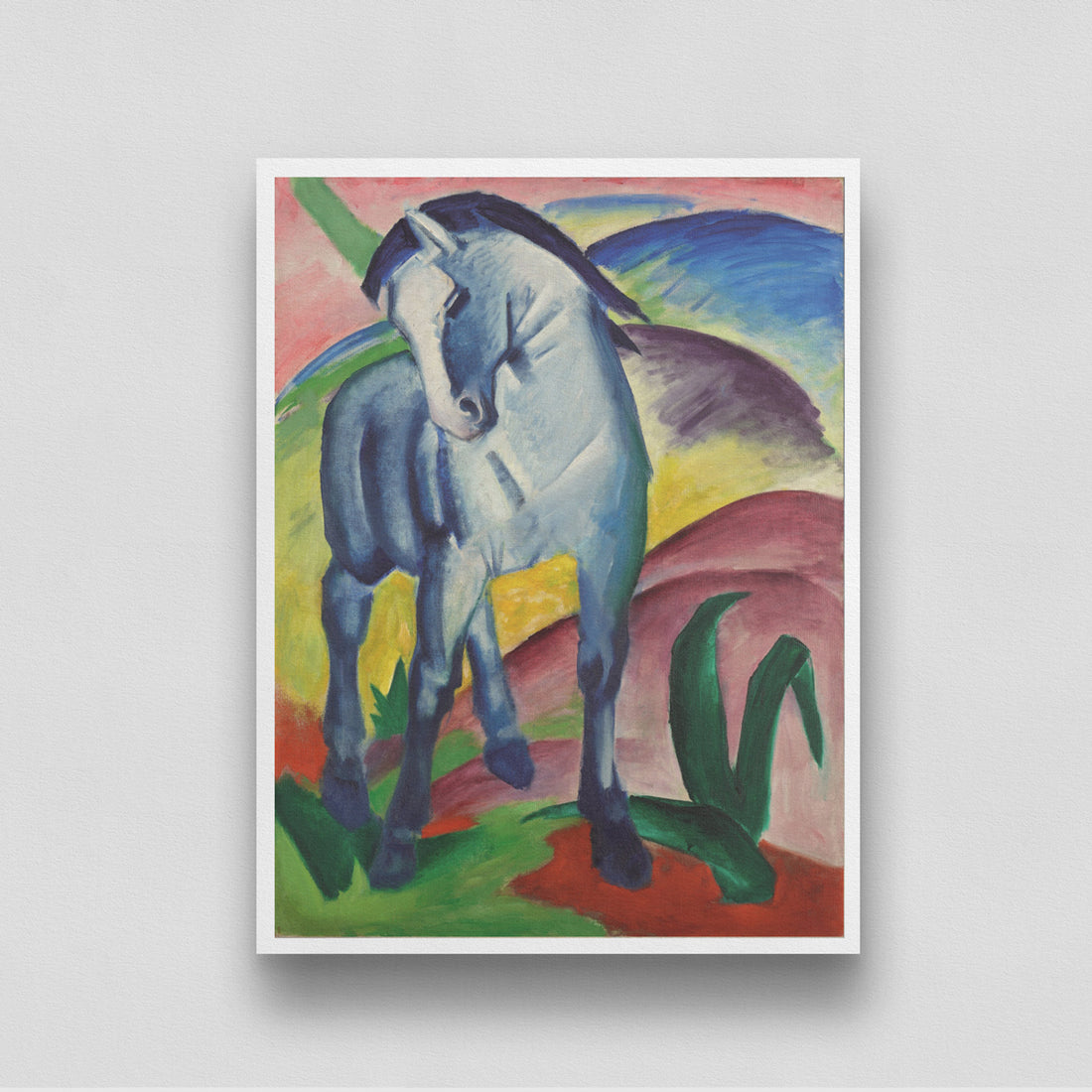 Colorful Geometric Horse by Franz Marc 3 : 4 Vertical New Premium Wall Art Canvas by MeriDeewar