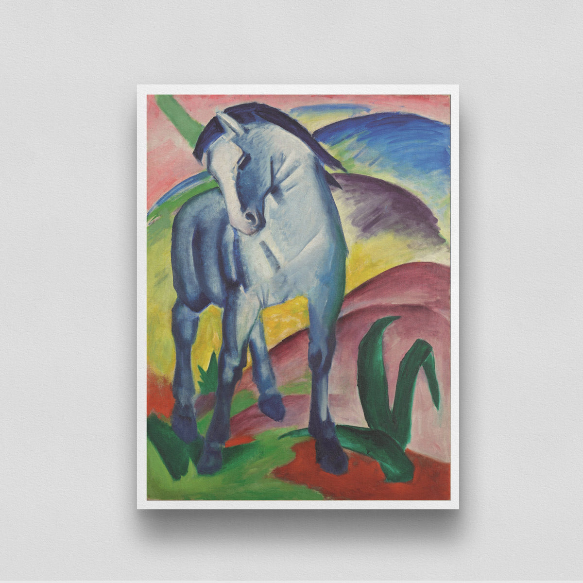 Colorful Geometric Horse by Franz Marc 3 : 4 Vertical New Premium Wall Art Canvas by MeriDeewar