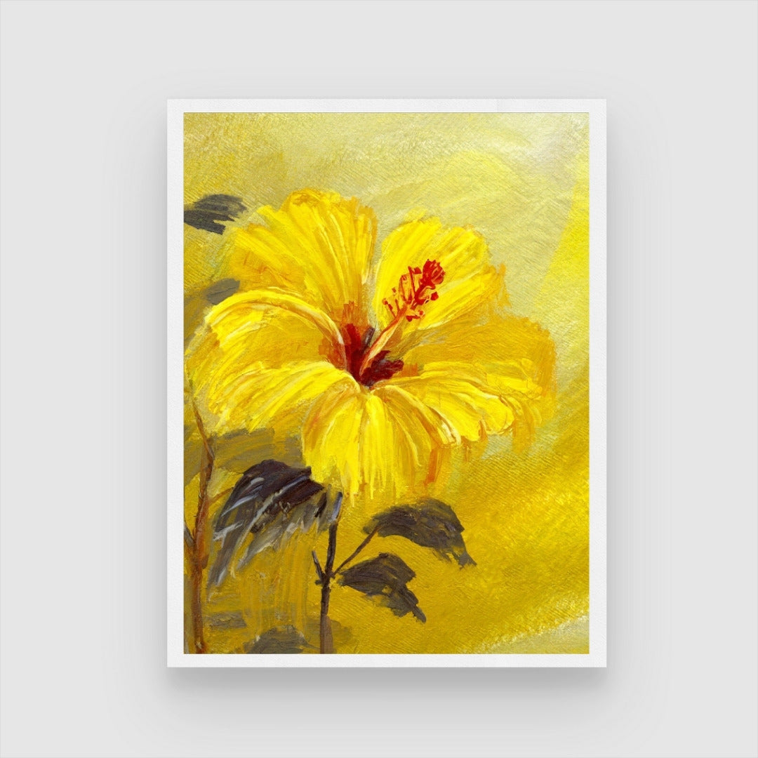 Colorful Hibiscus Flower Abstract Art Canvas - Wall Decoration 3 : 4 Vertical New Premium Wall Art Canvas by MeriDeewar
