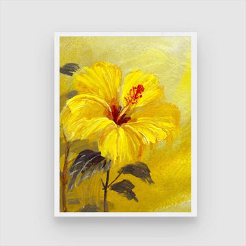 Colorful Hibiscus Flower Abstract Art Canvas - Wall Decoration 3 : 4 Vertical New Premium Wall Art Canvas by MeriDeewar