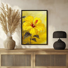 Colorful Hibiscus Flower Abstract Art Canvas - Wall Decoration 3 : 4 Vertical New Premium Wall Art Canvas by MeriDeewar