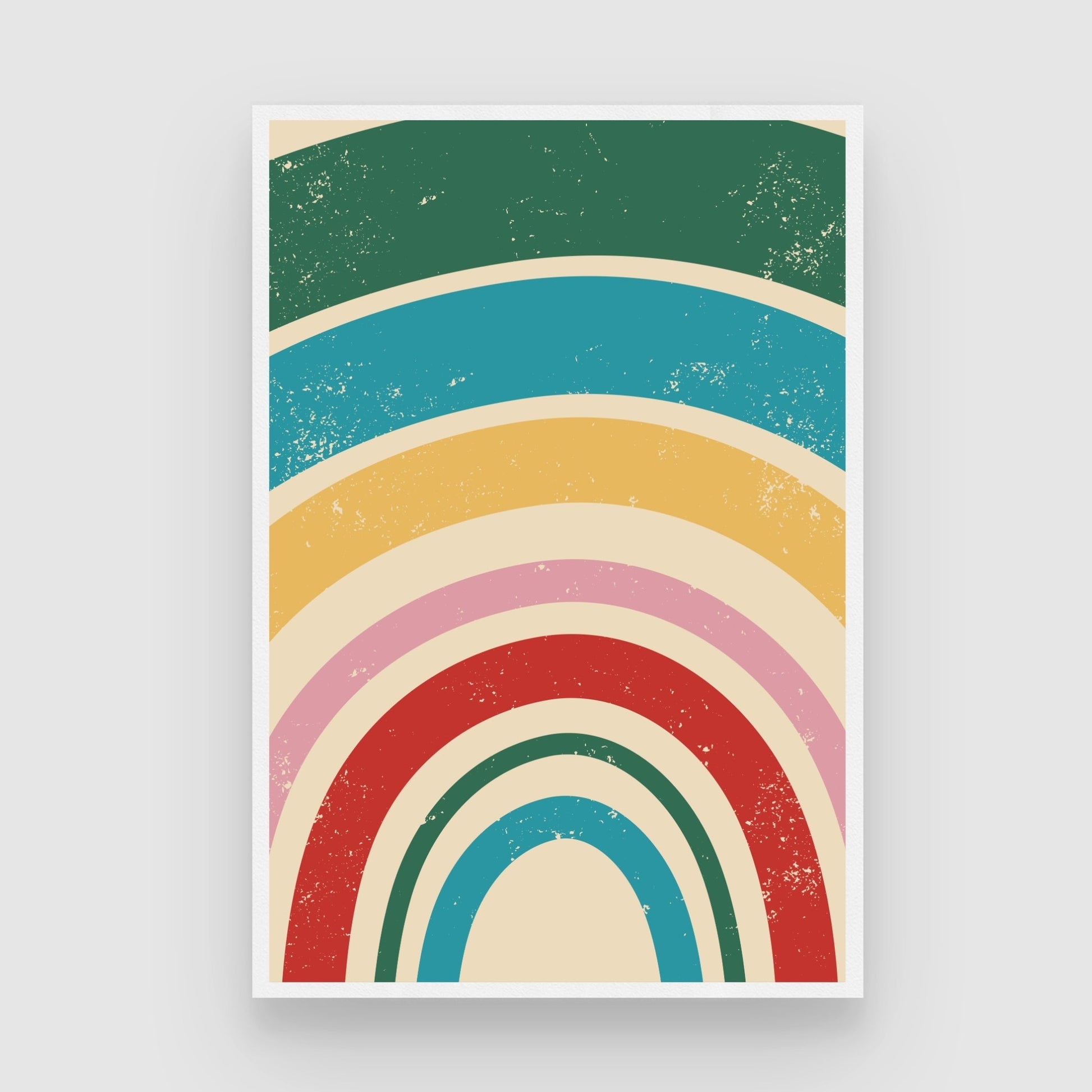 Colorful Rainbow Canvas Print | Bright Abstract Painting for Living Room 2 : 3 Vertical Premium Wall Art Canvas by MeriDeewar