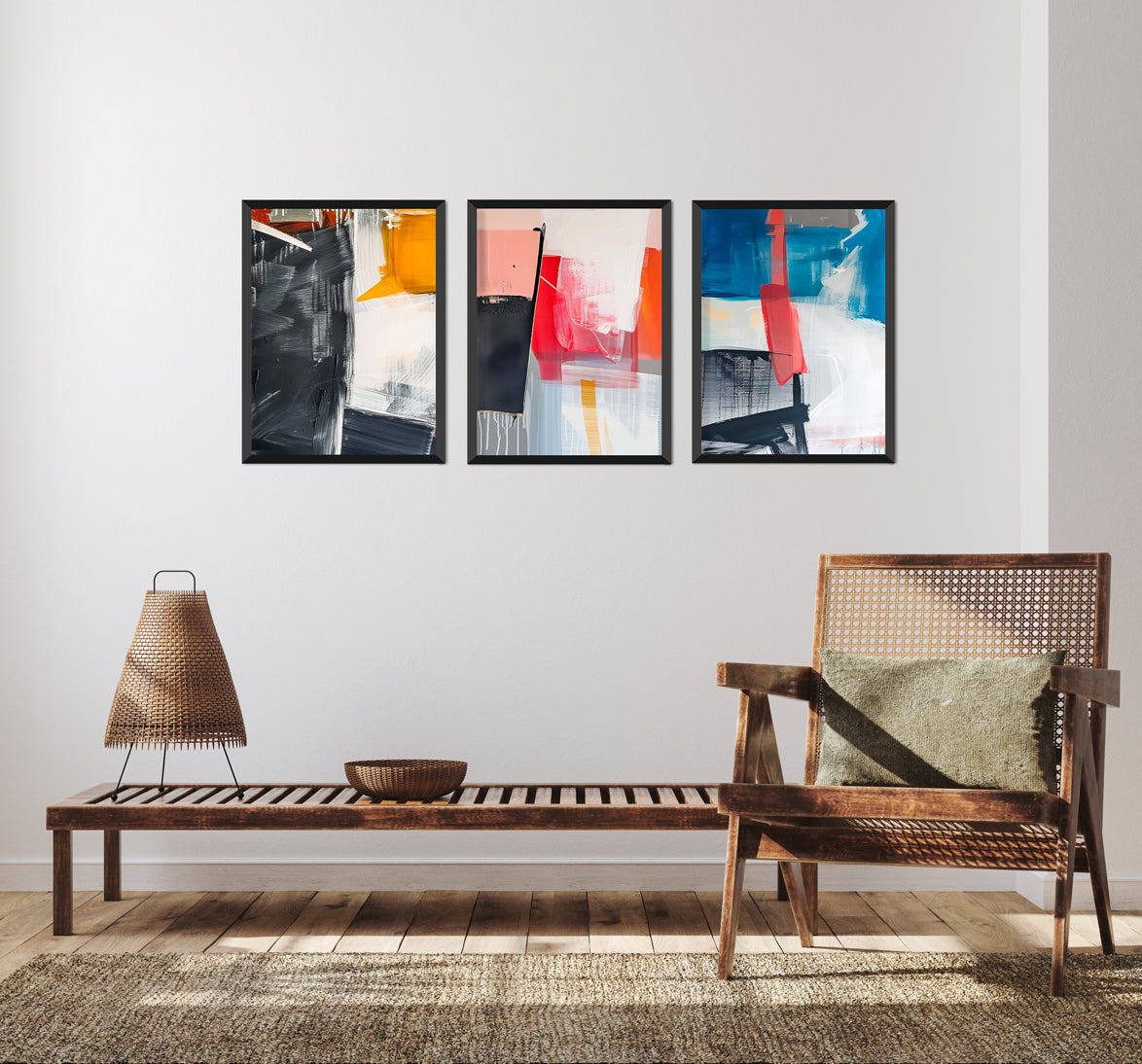 Colorful texture abstract Painting Walls Premium Wall Art Canvas by MeriDeewar