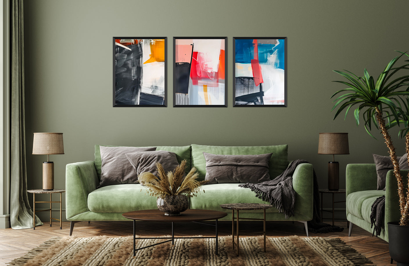 Colorful texture abstract Painting Walls Premium Wall Art Canvas by MeriDeewar