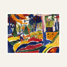 Colourful Abstract Garden Painting for Living Room | Vibrant Wall Art by Henry Lyman Saÿen 6 : 5 Horizontal Premium Wall Art Canvas by MeriDeewar