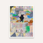Colourful Abstract Painting for Living Room – Under a Black Star by Paul Klee | Wall Art Print 4 :5 Vertical Premium Wall Art Canvas by MeriDeewar