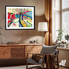 Colourful Abstract Tree Painting for Living Room | Vibrant Nature Wall Art | Giclée Print 3 : 2 Horizontal Premium Wall Art Canvas by MeriDeewar