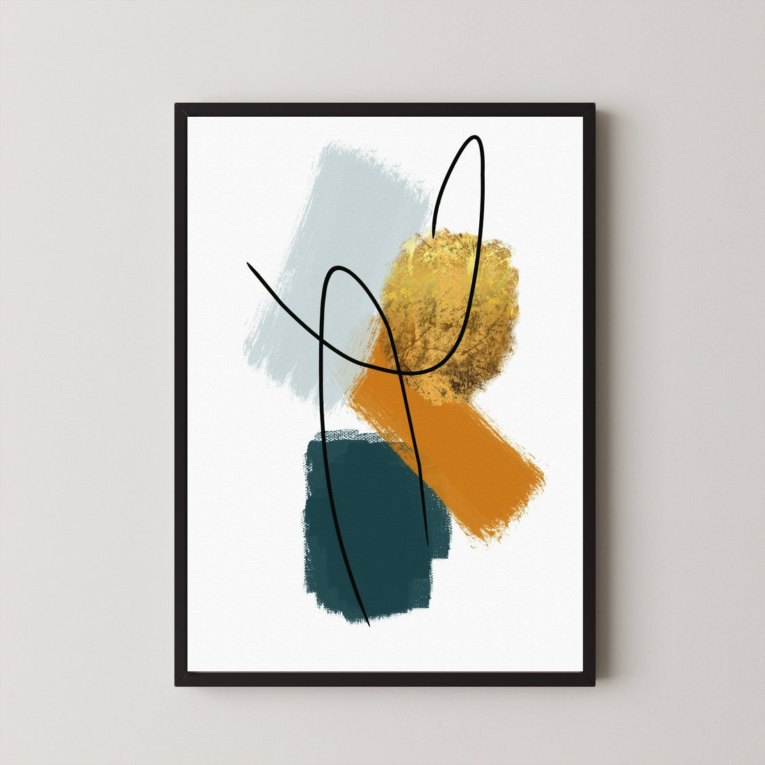 Component Splotch Abstract Artwork – Modern Home Decor 3 : 4 Vertical New Premium Wall Art Canvas by MeriDeewar
