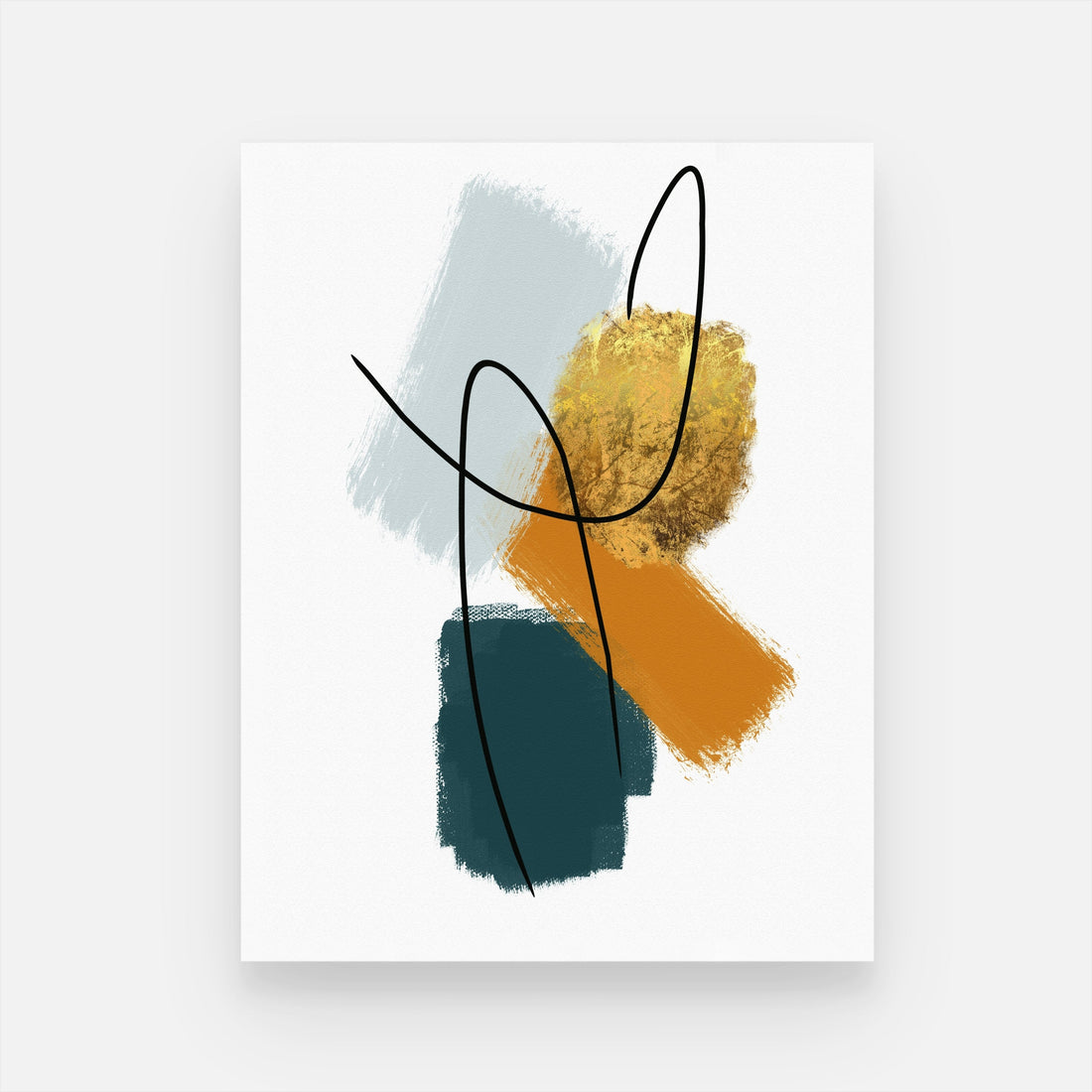 Component Splotch Abstract Artwork – Modern Home Decor 3 : 4 Vertical New Premium Wall Art Canvas by MeriDeewar