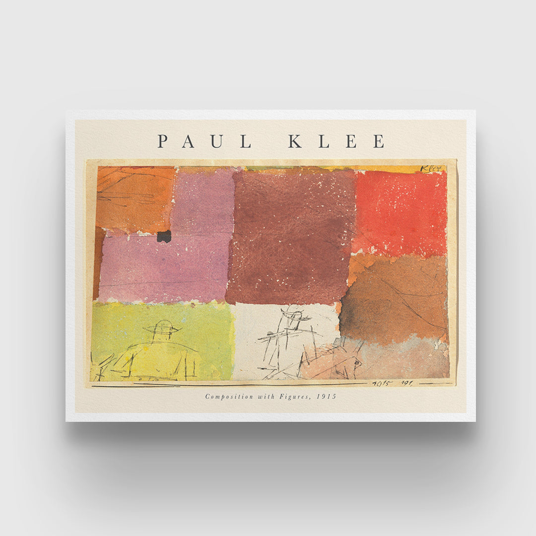 Composition with Figures by Paul Klee 3 : 4 Horizontal New Premium Wall Art Canvas by MeriDeewar