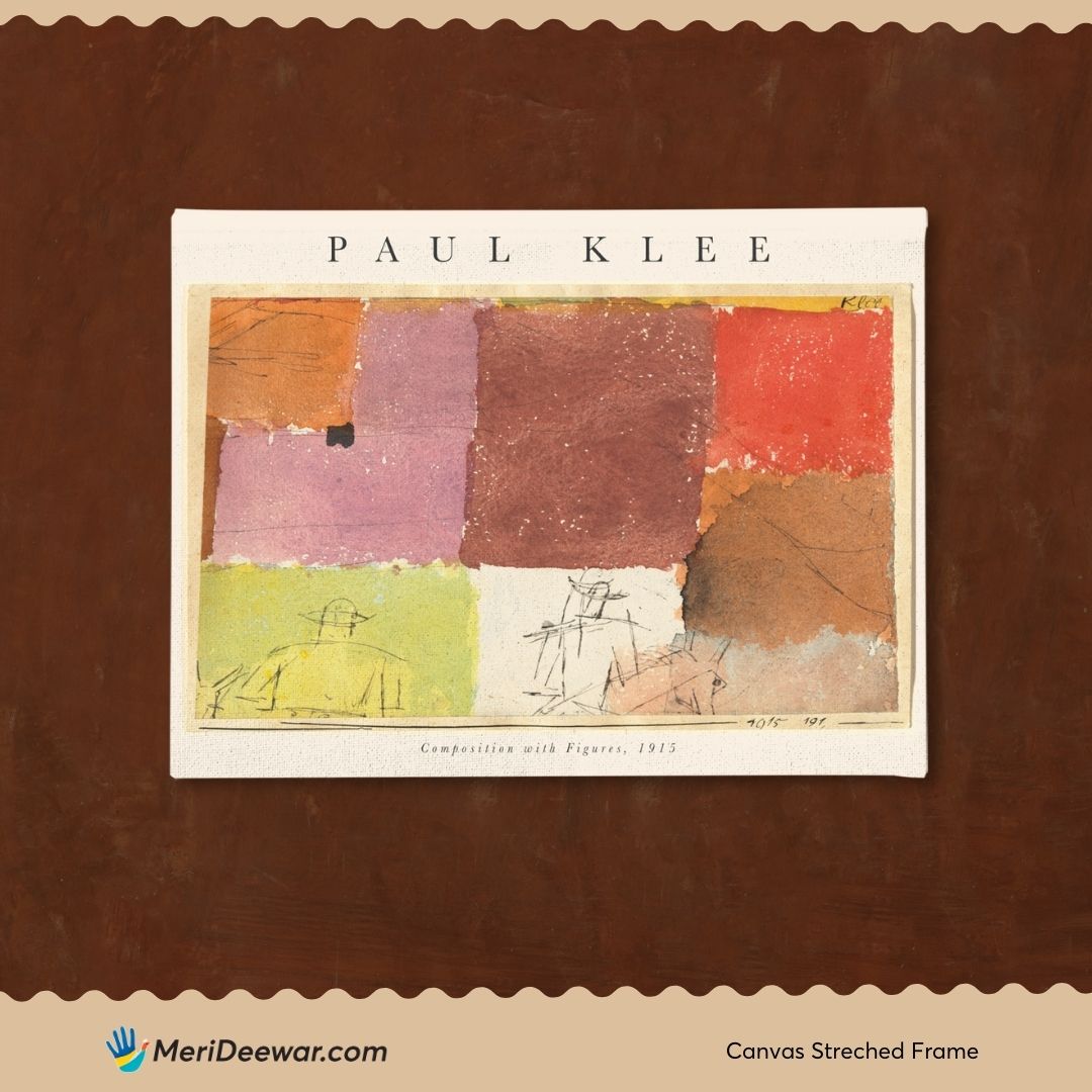 Composition with Figures by Paul Klee 3 : 4 Horizontal New Premium Wall Art Canvas by MeriDeewar