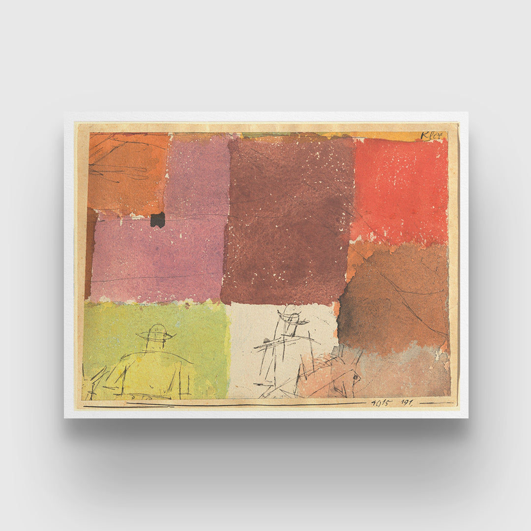 Composition with Figures Painting By Paul Klee 3 : 4 Horizontal New Premium Wall Art Canvas by MeriDeewar