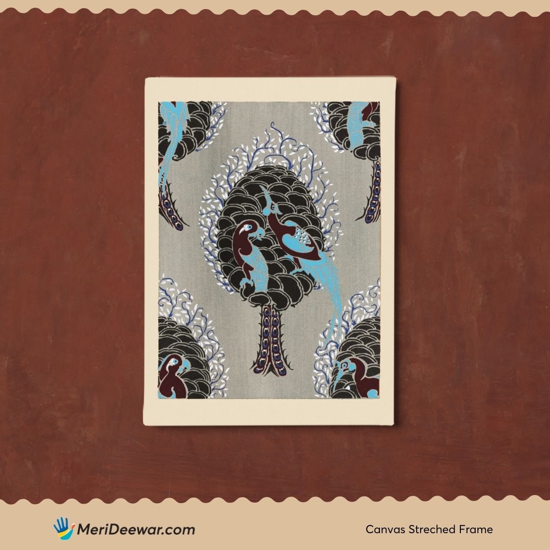 Compositions Dans Le Gout Oriental Artwork by E.A. Seguy 3 : 4 Vertical New Premium Wall Art Canvas by MeriDeewar