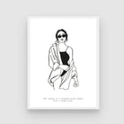 Confident Elegance – Minimalist Fashion Line Art Wall Print 2 : 3 Vertical Premium Wall Art Canvas by MeriDeewar