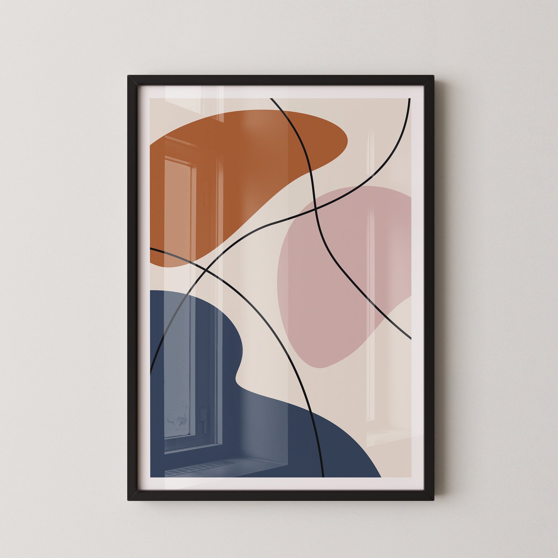 Contemporary Abstract Boho Painting | Modern Bohemian Canvas Wall Art Walls Premium Wall Art Canvas by MeriDeewar