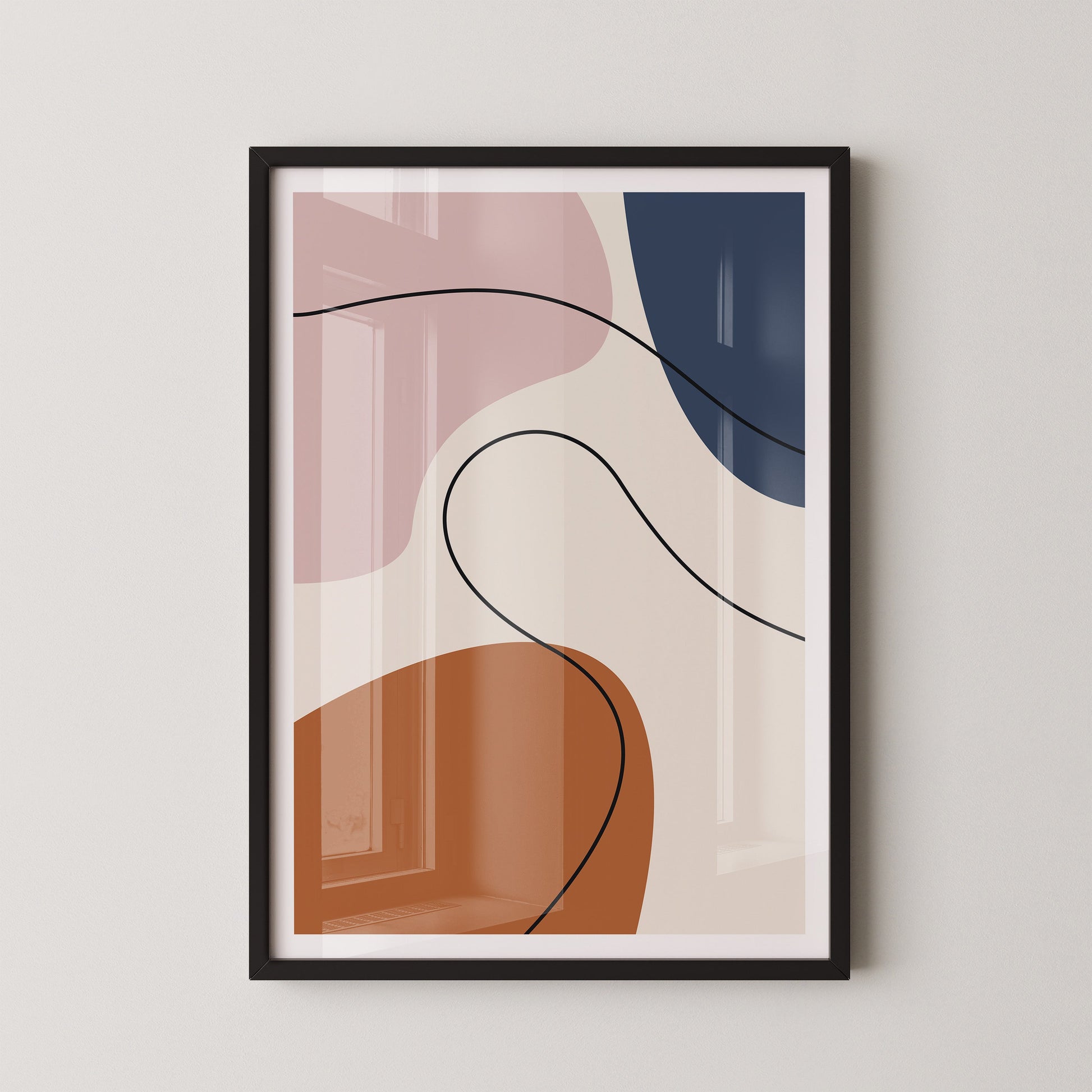 Contemporary Abstract Boho Painting | Modern Bohemian Canvas Wall Art Walls Premium Wall Art Canvas by MeriDeewar