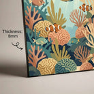 "Coral Reef Ecosystem" Art Poster | Vertical Borderless Art Frame Poster Premium Wall Art Canvas by MeriDeewar