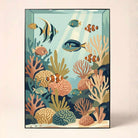 "Coral Reef Ecosystem" Art Poster | Vertical Borderless Art Frame Poster Premium Wall Art Canvas by MeriDeewar