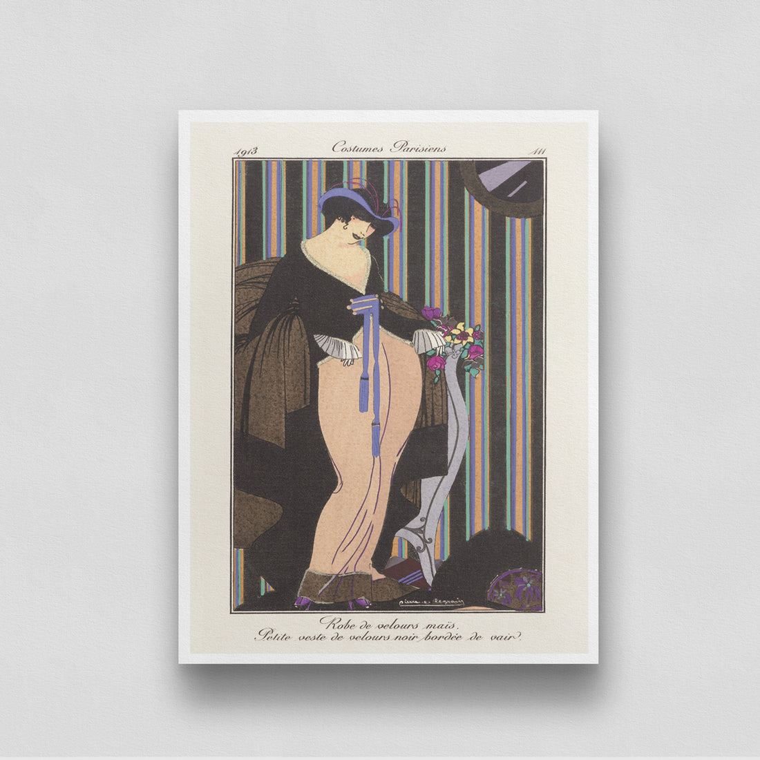 Costumes Parisiens Artwork by Pierre Emile Legrain 3 : 4 Vertical New Premium Wall Art Canvas by MeriDeewar