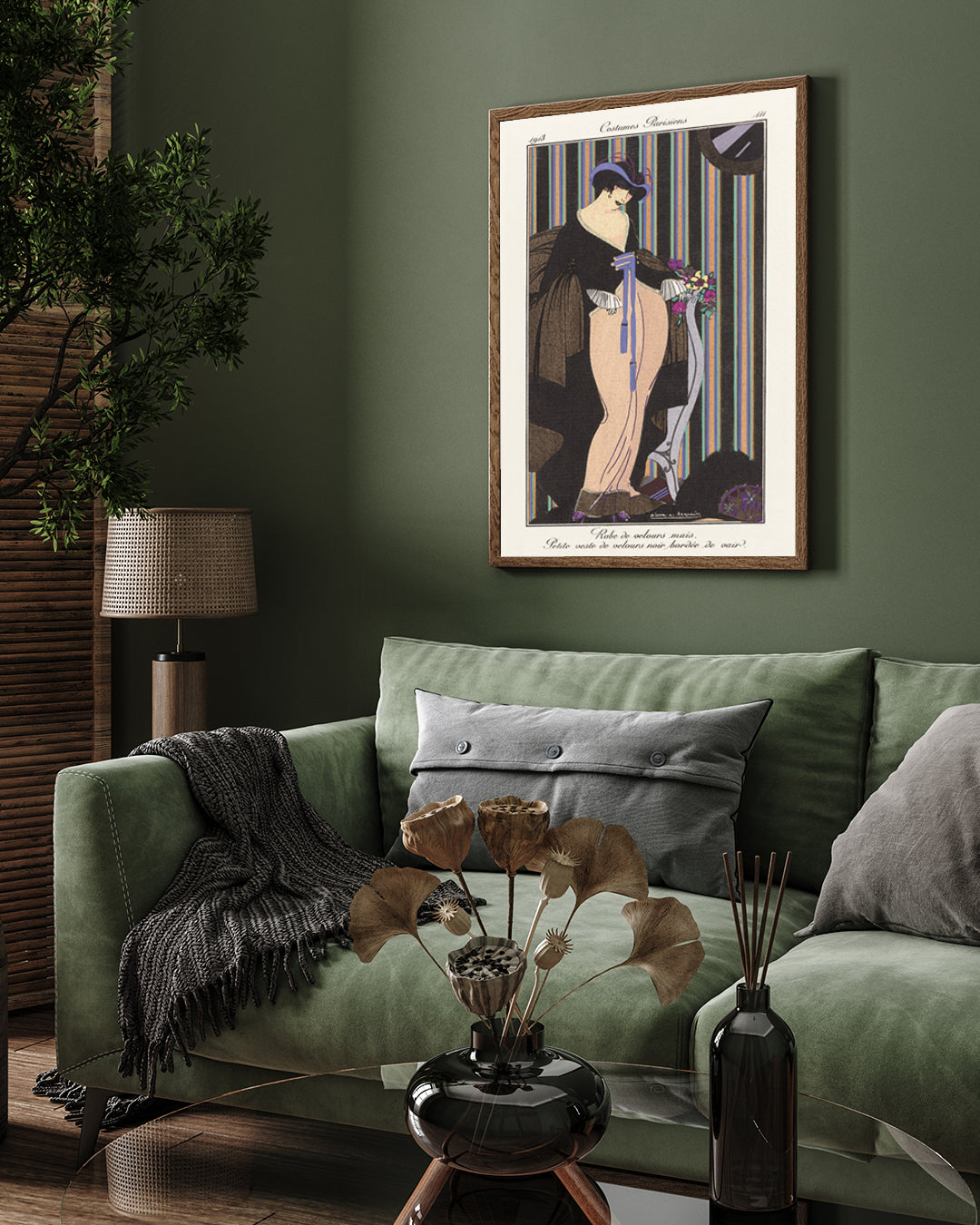 Costumes Parisiens Artwork by Pierre Emile Legrain 3 : 4 Vertical New Premium Wall Art Canvas by MeriDeewar